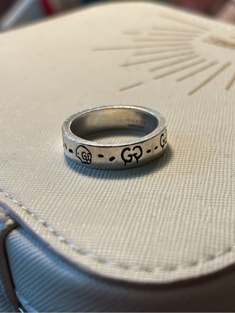 Gucci Ghost Ring Size 9 Sterling Silver